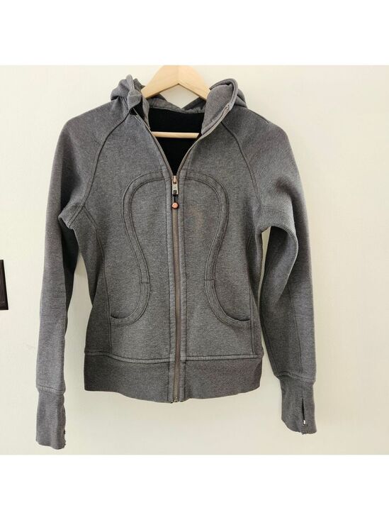 lululemon athletica Tops - Lululemon Scuba Hoodie Grey Size 4 Zip Up Athleisure Jacket